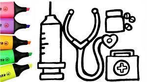 Belanja online mudah dan menyenangkan di tokopedia. Cara Menggambar Dan Mewarnai Peralatan Dokter Youtube