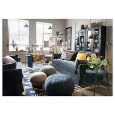 Sandared Pouffe Dark Blue Ikea Sofa Furniture Living Room Color Ikea