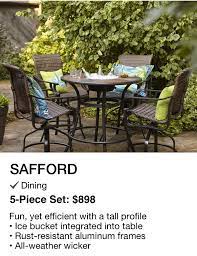 Safford Patio Set 898 As Shown With 4 Chairs And 1 Table Available In Dining Sets Only Patio Furniture Collection Patio Conversation Set Patio