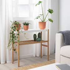 Satsumas Plant Stand Bamboo White Ikea Zimmerpflanzen Dekor Pflanzenregale Schlafzimmer Pflanzen
