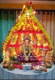 Top 81 Creative Ganpati Decoration Ideas For Home That You Should Try Ganpati Decoration Design Janmashtami Decoration Ganpati Decoration At Home