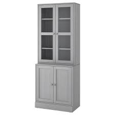 Havsta Ansamblu Depozitare Usi Sticlă Gri 81x47x212 Cm Ikea Glass Cabinet Doors Glass Door Ikea