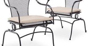 Shin Crest Hamlake 2pc Wrought Iron Patio Motion Dining Chair Set Stacking Patio Chairs Patio Furniture Sets Patio Dining Set