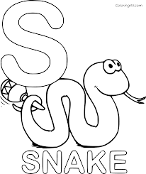 You can use our amazing online tool to color and edit the following s coloring pages. Simple Snake And Letter S Coloring Page Coloringall