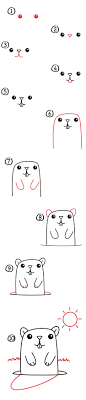 How To Draw A Cartoon Groundhog Art For Kids Hub Easy Cartoon Drawings Easy Drawings Cute Food Drawings