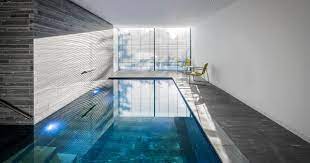 Moderner Pool Naturstein Valser Quarzit Wohnhaus Koln Hahnwald Corneille Uedingslohmann Architekten Hallenbader Swimming Pool Wohnhaus