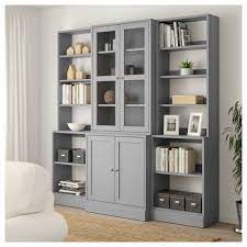 Havsta Storage Combination W Glass Doors Gray Ikea Living Room Storage Home Ikea