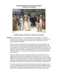 Acting Monologues From Pride And Prejudice Acting Monologues Monologues Pride And Prejudice