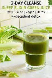 This Detox Green Juice With Romaine Cilantro Celery And Apple From The Decadent Detox 3 Day Summer Juice Fas Healthy Drinks Detox Detox Drinks Detox Recipes