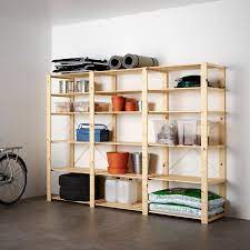 Hejne 3 Section Shelving Unit Softwood 90 1 2x19 5 8x67 3 8 Hejne Storage System Is Sturdy And Strong Enough For Ikea Aufbewahrung Regale Billy Regal Ideen