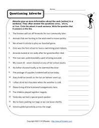 Questioning Adverbs Free Printable Adverb Worksheets Adverbs Worksheet Adverbs 6th Grade Worksheets