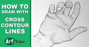 Learn How To Draw With Cross Contour Lines With The Exercises In This Free Video Cross Contour Line Drawing Contour Line Art Contour Line Drawing