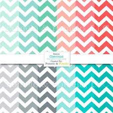 Basics Chevrons Mint Coral Grey And Teal By Pomeloandpomelo 4 00 Girls Room Paint Home Bedroom Bedroom Decor