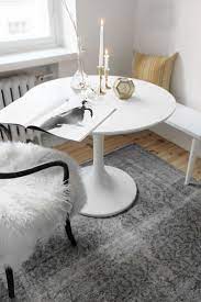 Saarinen White Table Comfy Chair Bench Temporary Bench Until Built In Banquette Runder Esstisch Esstisch Rund Weiss Wohnen