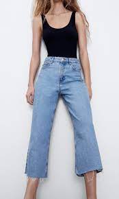 Zara jeans have long been a bit of a mystery to me. Zara Culotte Jeans In Blue Women S Fashion Clothes Pants Jeans Shorts On Carousell