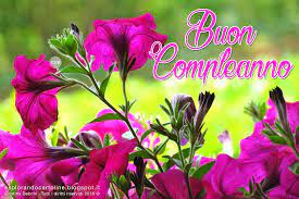 • funzioni utili • sfondi e wallpapers. Cdb Cartoline Per Tutti I Gusti Cartolina Buon Compleanno Con Immagine Floreale Di Stupende Surfinie Da Scaricare Gratis