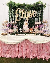 Bambi 1st Birthday Theme Elyse Celebrating Her 1st Birthday Thank You Vanessa For 1st Birthday Party For Girls Girl Birthday Themes 1st Birthday Themes