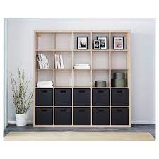 Kallax White Stained Oak Effect Shelving Unit 182x182 Cm Ikea Kallax Shelving Unit Ikea Kallax Shelving Kallax Ikea
