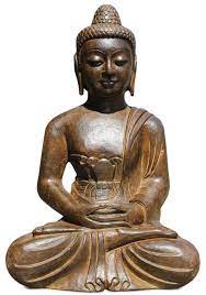 60 Cm Grosse Buddha Figur Aus Naturstein Fur Den Besonderen Garten Patinar