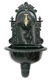 Brunnen 72cm Wandbrunnen Grun Alu Waschbecken Im Nostalgie Antik Stil C Wandbrunnen Gartenwaschbecken Brunnen
