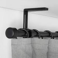 Betydlig Wall Ceiling Bracket Black Ikea In 2020 Curtain Rods Curtain Rod Holders Ceiling Curtain Rod