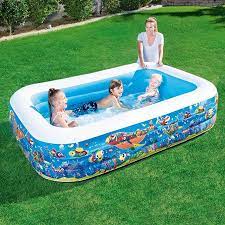Bestway Play Pool Planschbecken 229x152x56 Cm Baden Badespass Schwimmen Schwimmbadzubehor Schwimmart Planschbecken Kinder Swimming Pool Aufblasbarer Pool