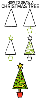 Craftsy Com Express Your Creativity Christmas Tree Drawing Easy Christmas Tree Drawing Xmas Drawing