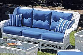 Princeton Outdoor Wicker Sofa Via Wickerparadise Wickersofa Outdoorwicker Wicker Blue Outdoor Wicker Furniture Wicker Sofa Outdoor Cheap Patio Furniture