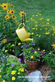 Garden Decor Lots Of Creative Ideas For Your Garden Gingham Gardens Vintage Garden Decor Garden Decor Garden Projects