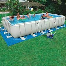 Intex 24 X 12 X 52 Rectangular Ultra Frame Swimming Pool Rectangular Swimming Pools Swimming Pool Construction Above Ground Swimming Pools