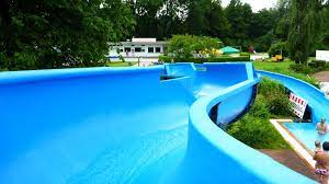 Blaue Riesenrutsche Freibad Rutsche Badepark Elmshorn Freibad Schwimmbader Baden