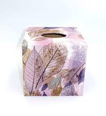Wooden Tissue Holder Square Tissue Box Cover Tissue Storage Skeleton Leaves Large Cube Tissue Box Decorati Tissue Boxes Tissue Box Covers Decorative Boxes