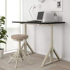 Idasen Desk Sit Stand Black Beige 47 1 4x27 1 2 Ikea Ikea Standing Desk Beige Desks Diy Standing Desk