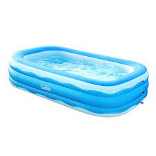 Sable Inflatable Pool 95 X 56 X 22in Rectangular Swimming Pool For Toddlers Backyardequip Com Rectangular Swimming Pools Inflatable Pool Swimming Pools