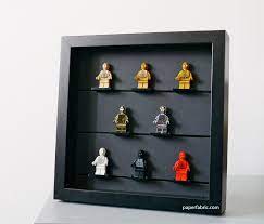 Hand Crafted Lego Minifigure Display Ikea Ribba Frame Lego Minifigure Display Lego Display Lego Frame