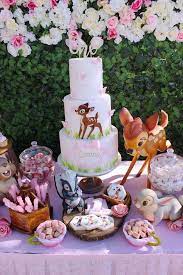 Bambi Birthday Party Ideas Photo 6 Of 22 Deer Birthday Party 1st Birthday Party For Girls Woodland Birthday Party