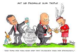 Mittwoch, 03.02.2021 um 18:30 uhr wer? Bayern Munchen Dfb Pokal Rummenigge Karikatur Ribery Cartoon Von Mario Schuster Bei Kunstnet