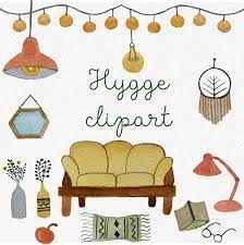 Hygge Watercolor Clipart Home Decor Scandinavian Cozy Planner Etsy In 2020 Clip Art Watercolor Clipart Illustration