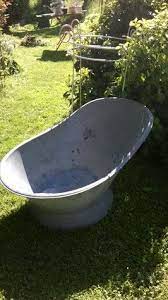 Kannen Wannen Staudenschmuck Ch Alte Zinkwanne Sitzbadewanne Zinkwanne Gartendekoration