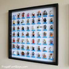 Lego Minifigure Display With Ikea Ribba Frames Frugal Fun For Boys And Girls Lego Minifigure Display Lego Display Lego Frame