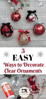 Learn How To Decorate Clear Plastic Christmas Ornaments Diy Tutorial With Glitter Fabric Clear Plastic Ornaments Holiday Diy Projects Christmas Tree Ornaments