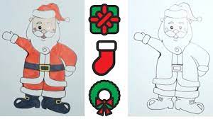 How To Draw Santa Claus Step By Step Easy Christmas Gifts Drawings Youtube Draw Kids How To Draw Santa Drawing For Kids Animal Drawings