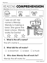 Free Christmas Printables Christmas Reading Comprehension Reading Comprehension Kindergarten Christmas Reading