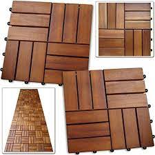 Deuba 33x Holzfliesen Eukalytus 30x30 Cm Fliese Stecksystem Mosaik Zuschneidbar Terrasse Balkon Holzboden Klick Fliesen Set Holzfliesen Pool Dekor Fliesen