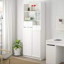 Billy Oxberg Bookcase With Doors White Ikea Bookcase With Glass Doors Billy Bookcase With Doors White Bookcase