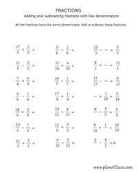 Free Printables For Kids Math Fractions Worksheets Adding And Subtracting Fractions Fractions Worksheets