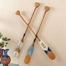 Wood Decorative Canoe Paddles Set Of 3 Clearance Paddle Decor Black Forest Decor Canoe Paddle Decor