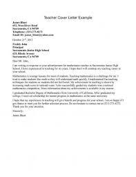 Junior High Math Teaching Assistant Cover Letter Teacher Cover Letter Example Teaching Cover Letter