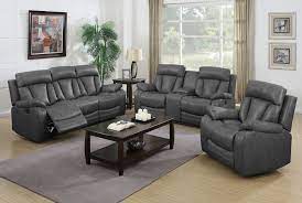 Benjamin 3 Piece Motion Sofa Set Living Room Sets 3 Piece Living Room Set Grey Living Room Sets
