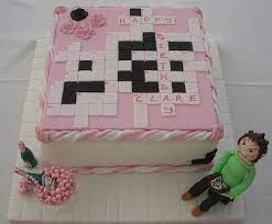Crossword Cake Crossword Cake Cake Decorating Icing 70th Birthday Cake